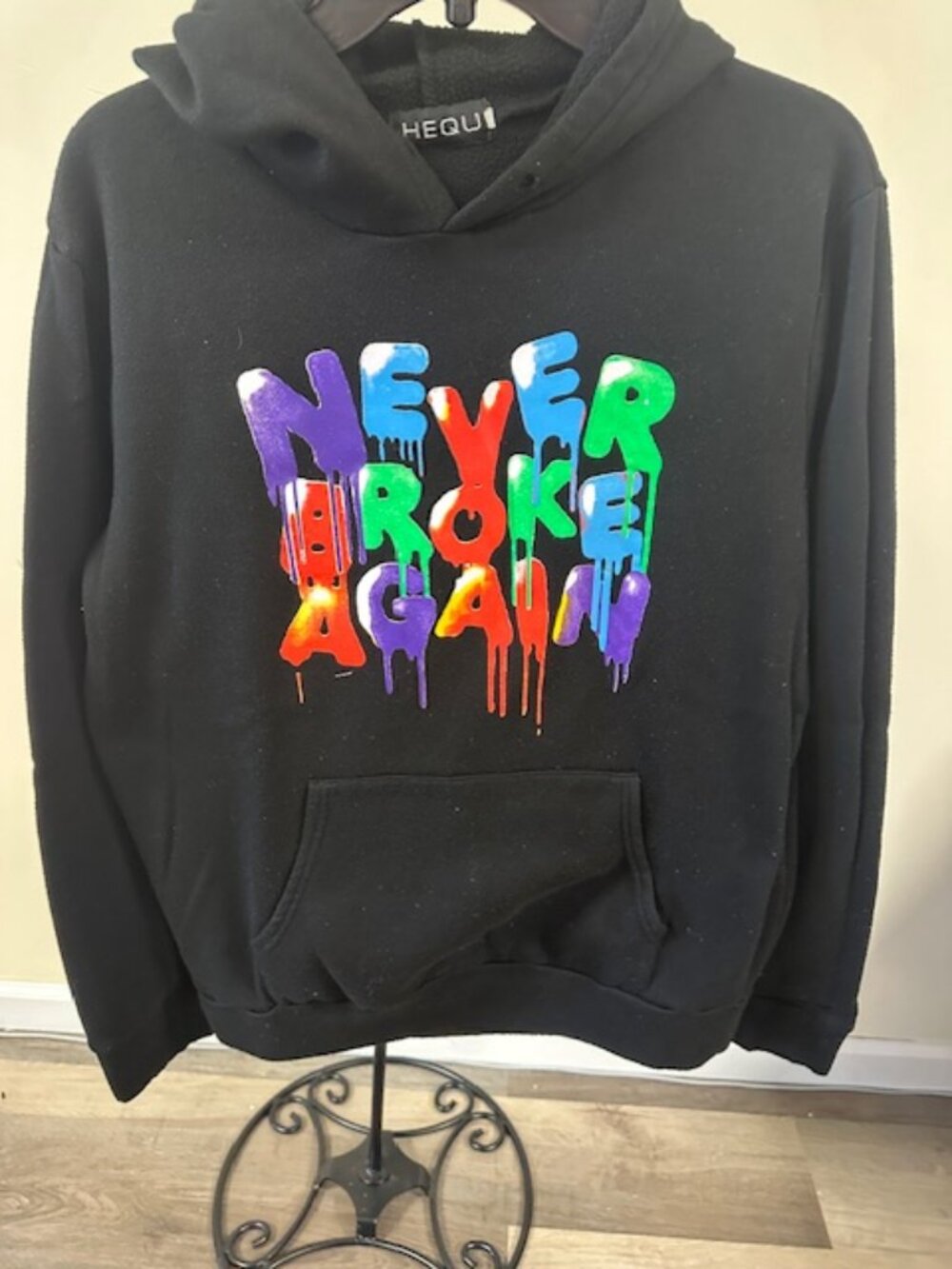 black unisex hoodie